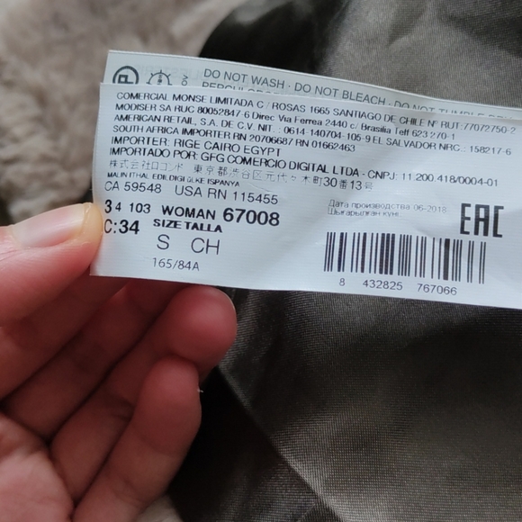 Mango hooded faux fur jacket xs - Picture 7 of 7